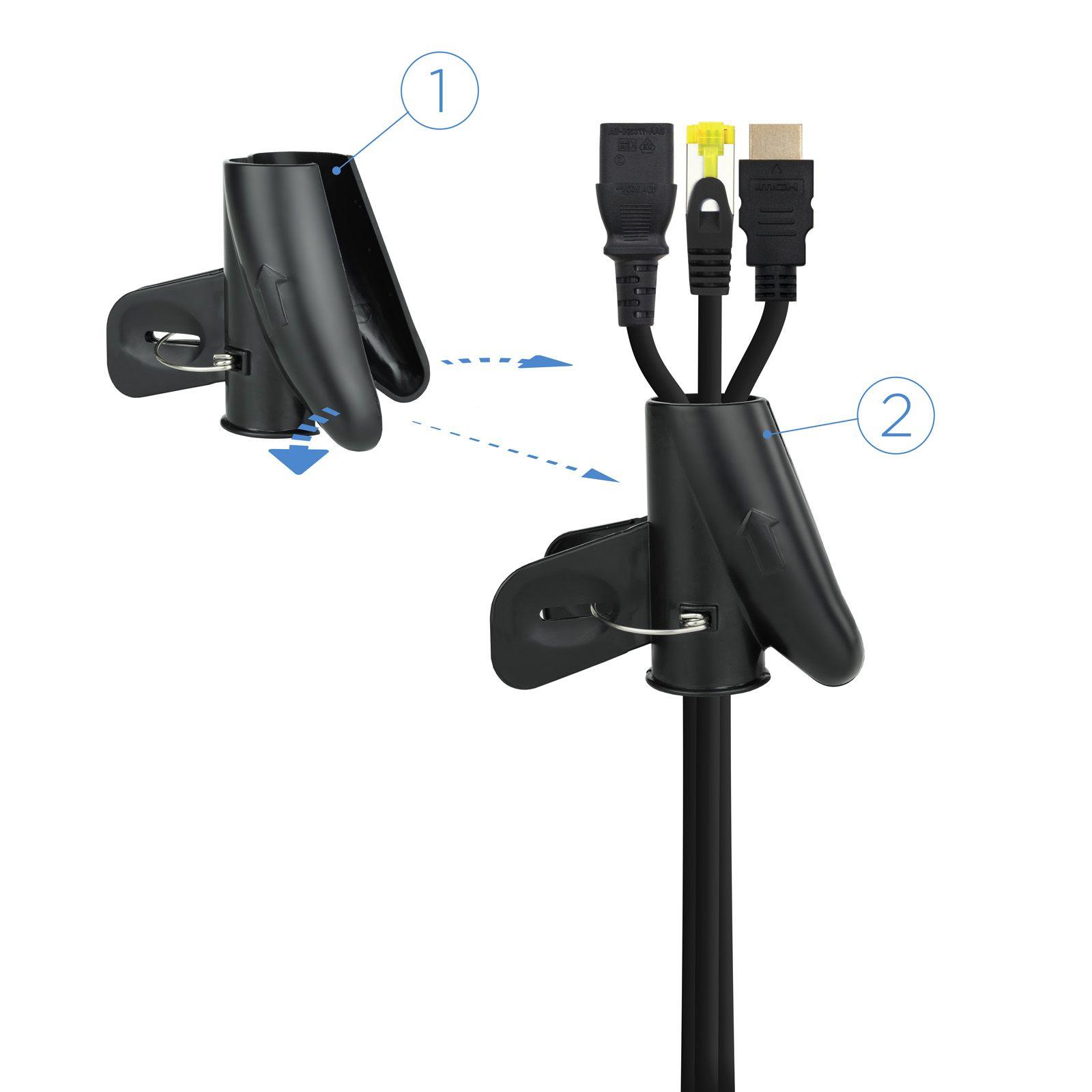 Organizador de Cabos NANOCABLE 10.36.0001-BK (Plástico - 1000 mm - Preto), miniatura 2
