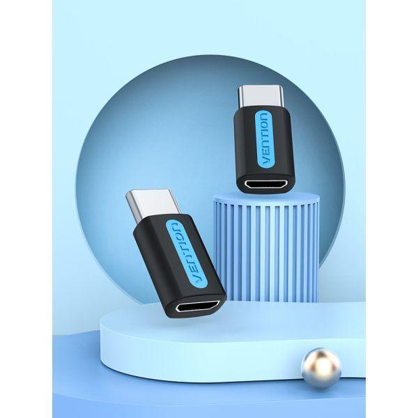 Adaptador USB-C para Micro USB VENTION CDXB0 (Micro USB B - USB-C - Preto) — miniatura 4