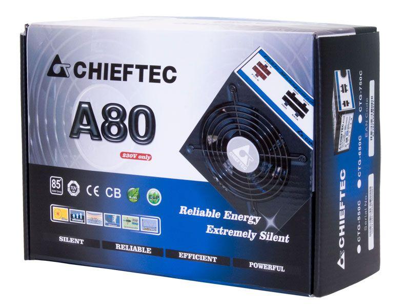 Fonte de Alimentação CHIEFTEC CTG-750C (ATX - 750 W - 80 PLUS - Preto), miniatura 2