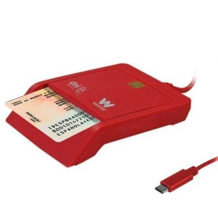 Leitor de Cartões e DNI WOXTER PE26-199 (USB 2.0 Tipo C - Vermelho)