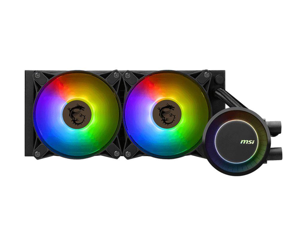 Sistema de Refrigeração Líquida AIO para CPU MSI MAG CoreLiquid E240 (120 mm - 2 ventoinhas - 4-pin - Preto)