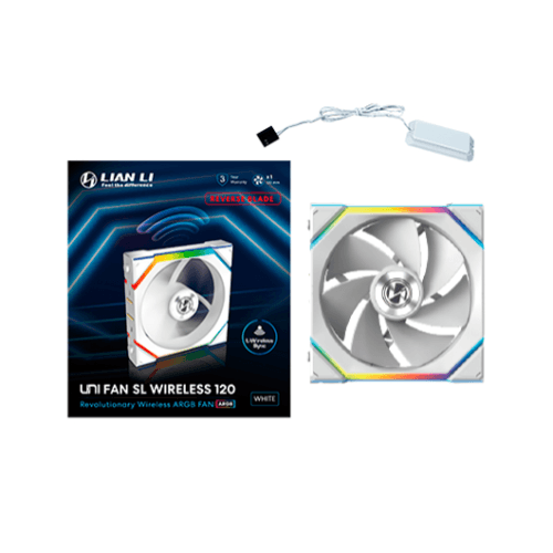 Ventoinha LIAN LI UNI FAN SL120 Wireless RGB Reverse (RGB multicolor - 1,8 W - Branco)