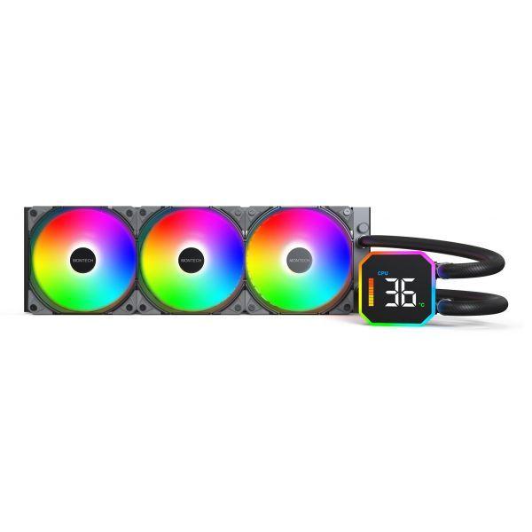 Refrigeração Líquida CPU MONTECH HyperFlow Digital 360 (120 mm - 2200 RPM - Âmbar, Azul, Verde, Vermelho - Preto) — miniatura 3