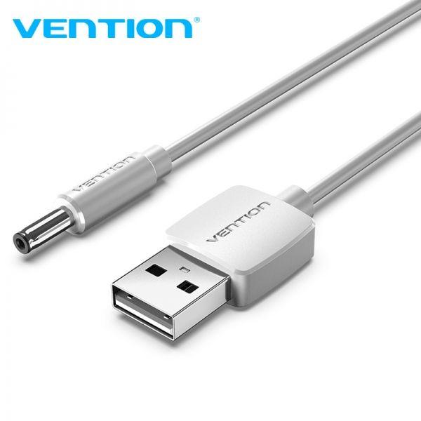 Cabo Conversor USB para DC VENTION CEXWD (50 cm - USB-A 2.0 macho - DC macho - Branco)