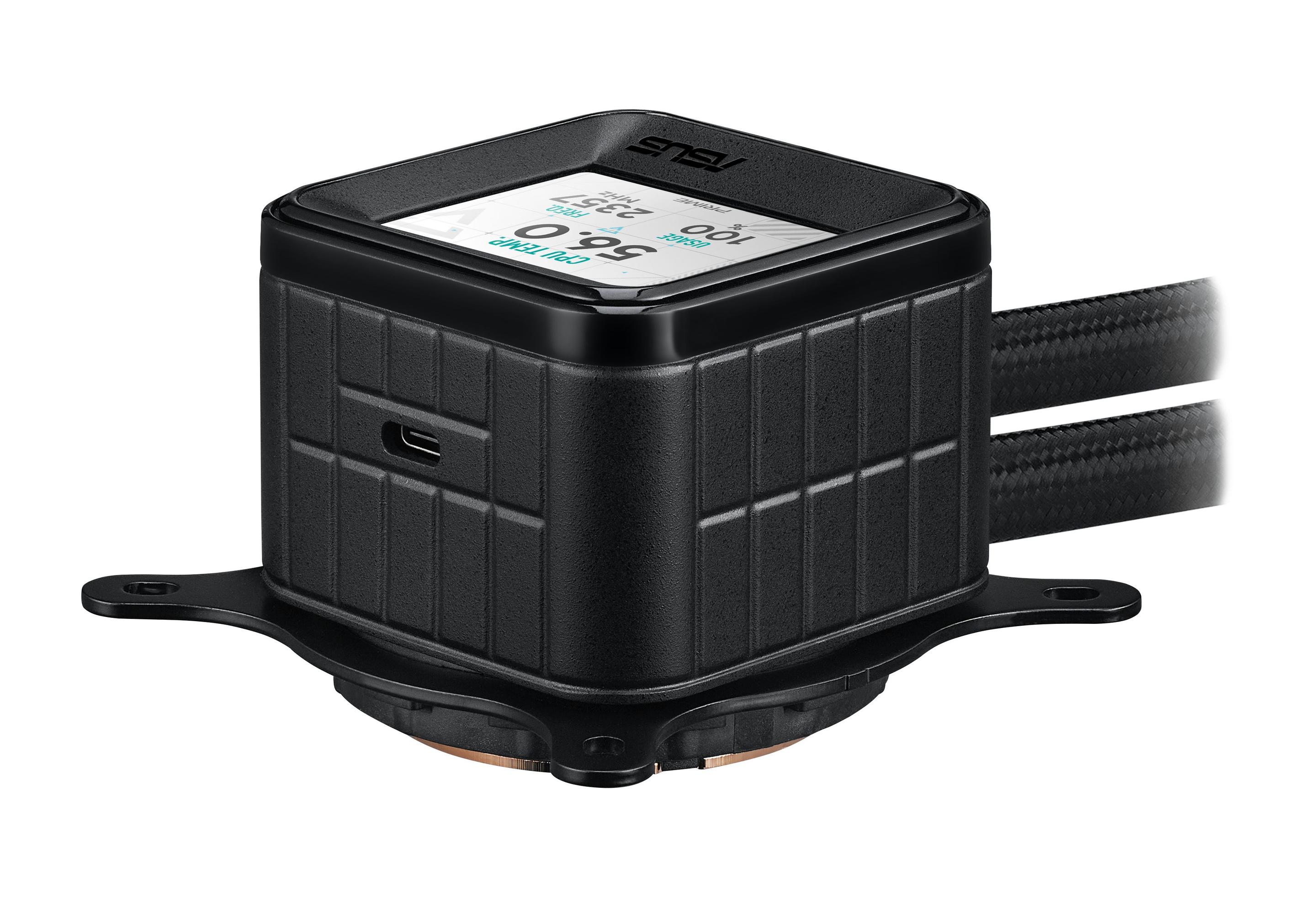 Sistema de Refrigeração Líquida Tudo-em-Um ASUS Prime LC 360 ARGB LCD (120 mm - 3 ventoinhas - 2500 RPM - Preto), miniatura 2