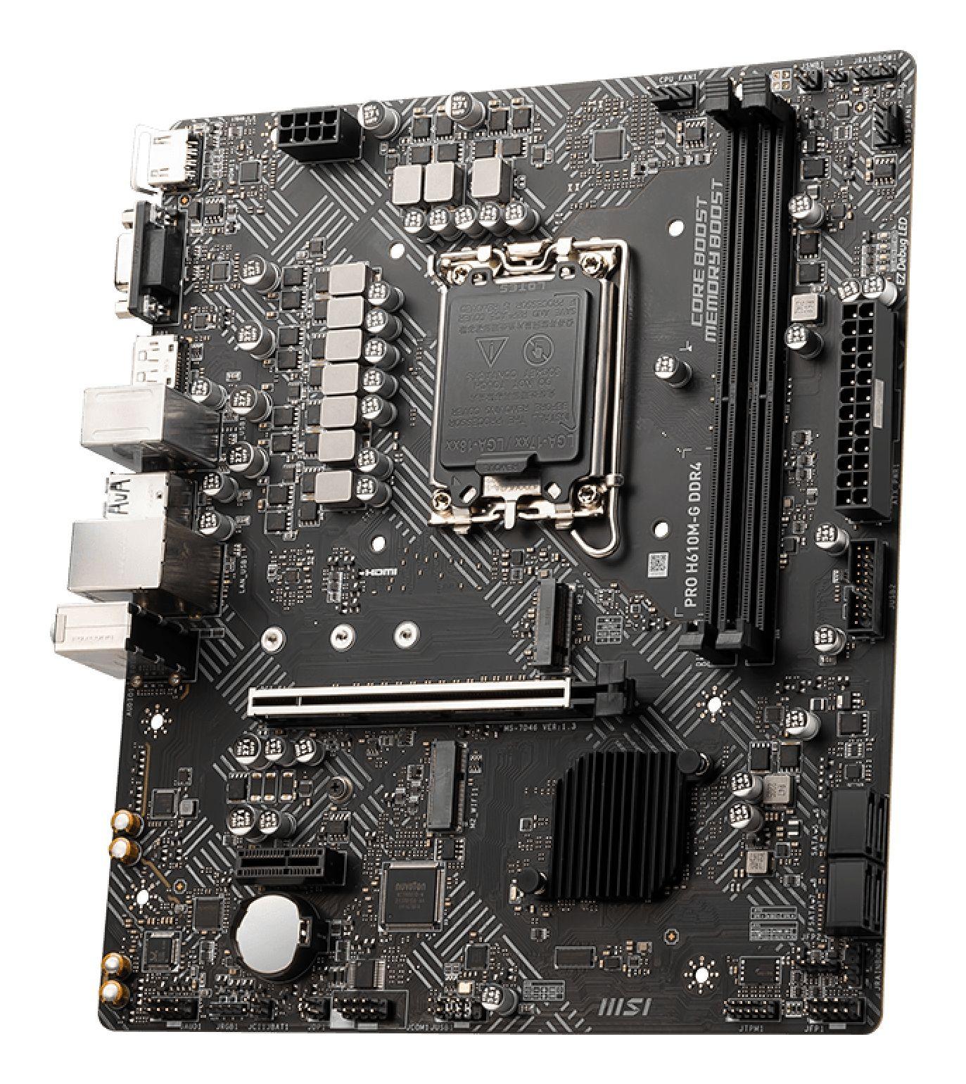 Motherboard MSI PRO H610M-G DDR4 (LGA 1700 - Intel® Core™ i9 - micro ATX - Preto), miniatura 3