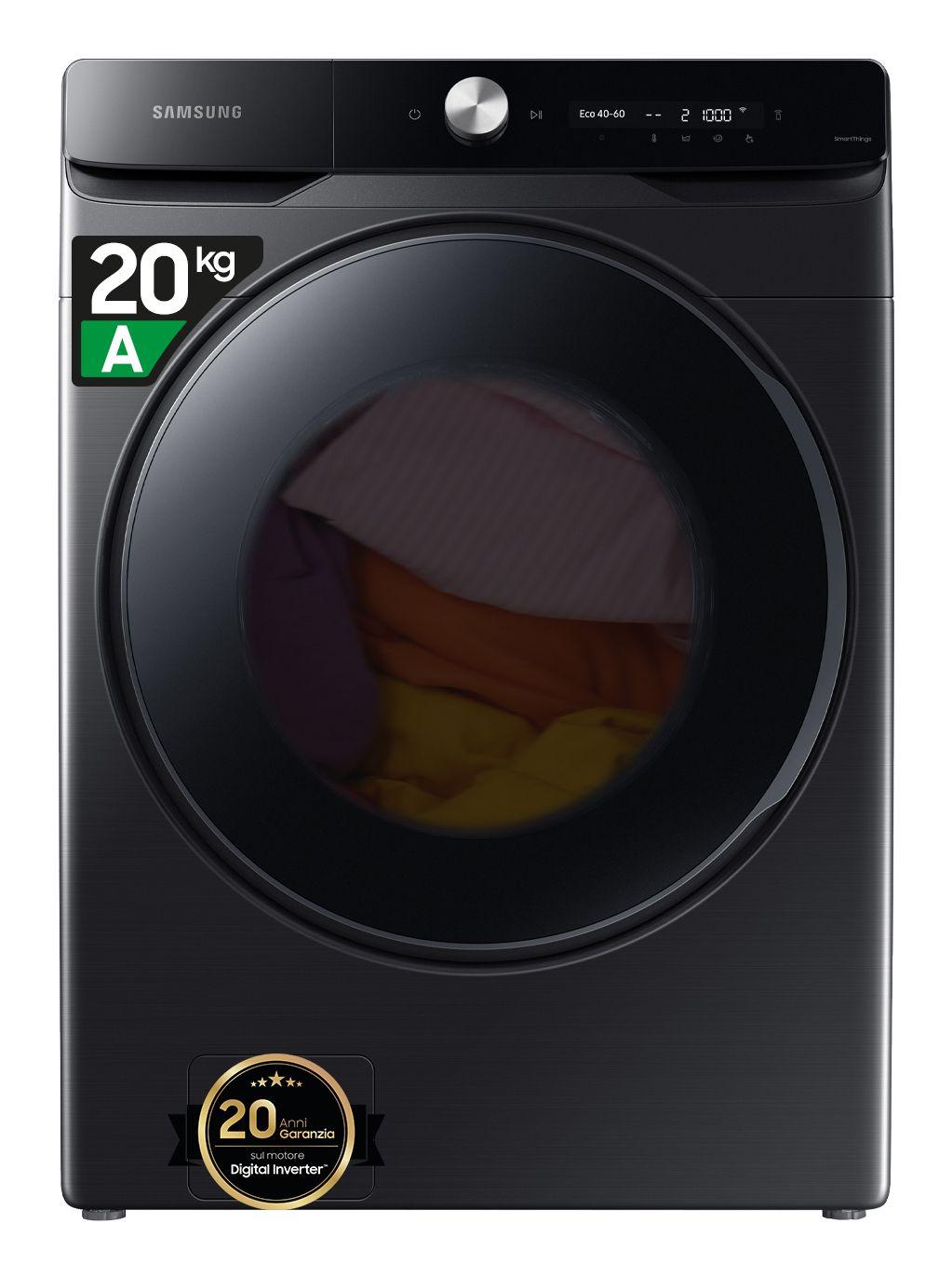Máquina de Lavar Roupa Independente SAMSUNG WF20DG8650BVU3 (1000 RPM - B - 74 l - Preto)