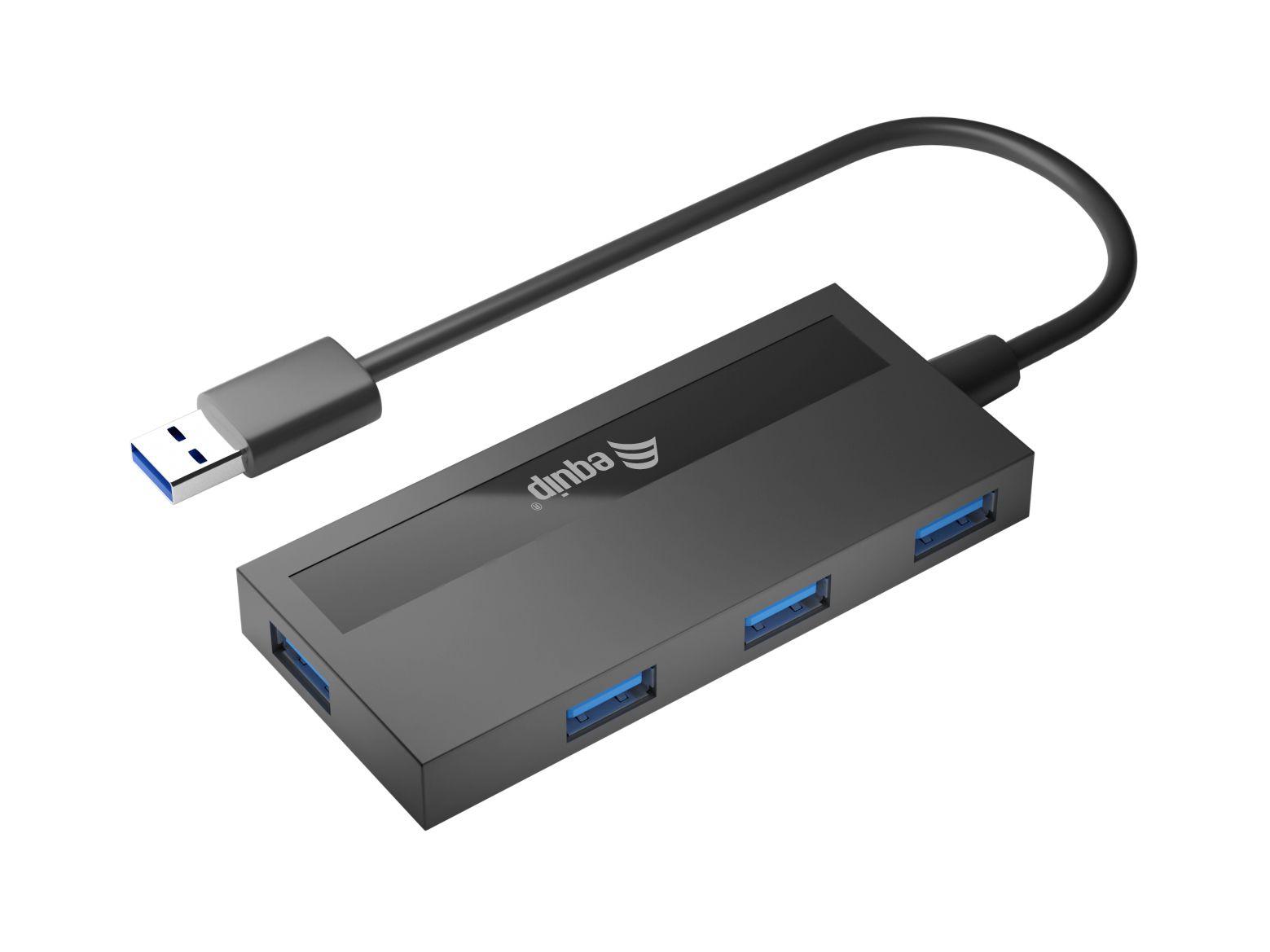 Hub USB EQUIP 128956 (Preto)