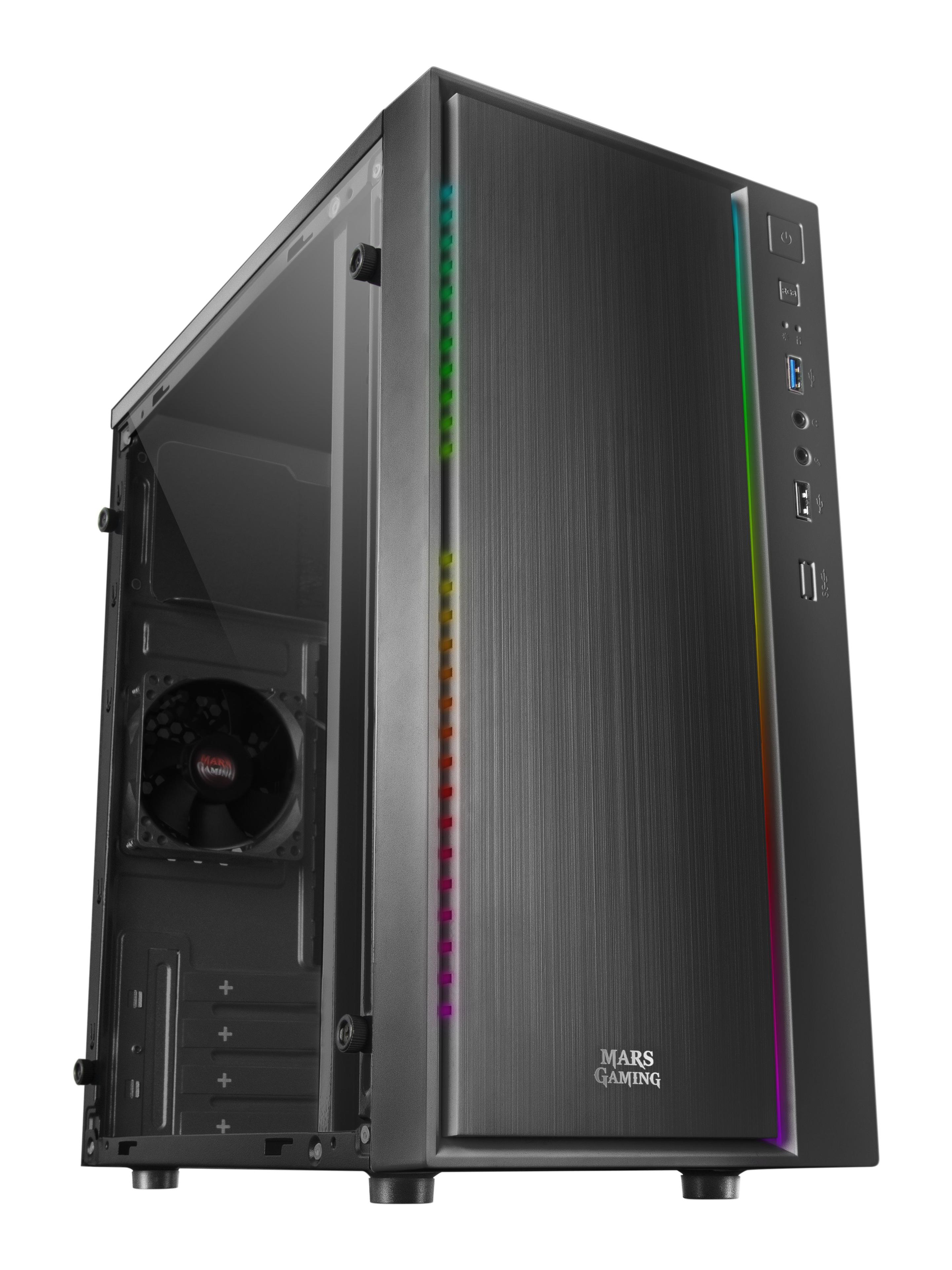 Caixa PC MARS GAMING MCM (micro ATX, Mini-ITX - Mini Tower - Micro-ATX, Mini-ITX - Preto)