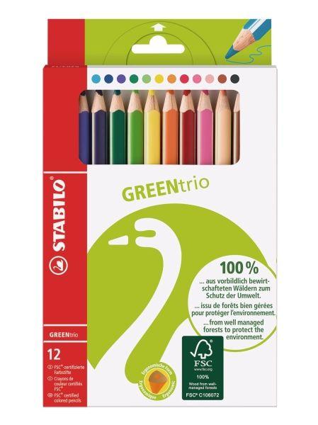 Lápis de Cor STABILO GREENtrio (Madeira - Multicor)