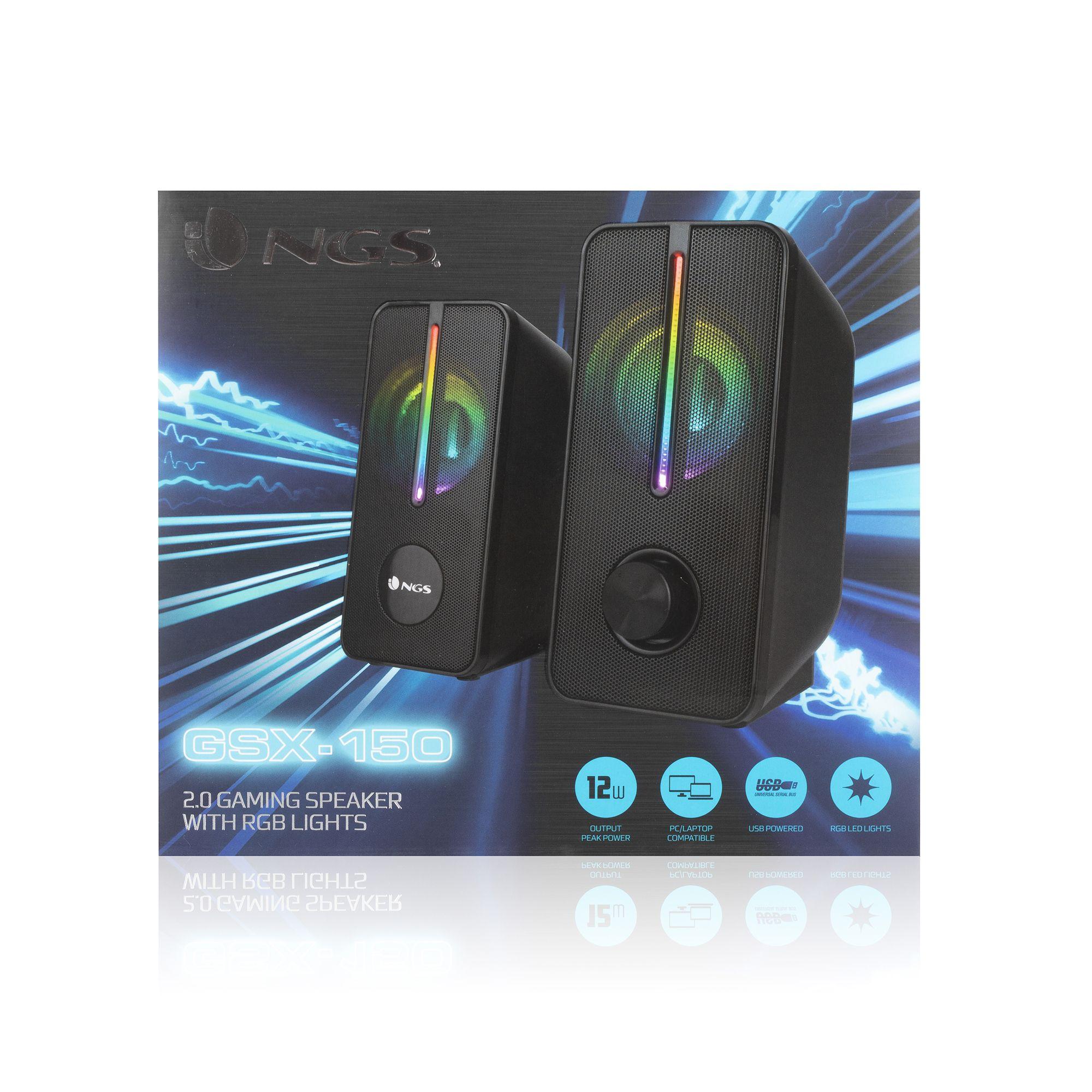 Colunas Gaming NGS GSX-150 (12 W - Sem fios - Preto), miniatura 4