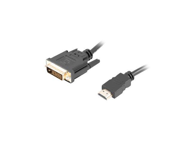 Cabo HDMI-DVI LANBERG CA-HDDV-20CU-0030-BK (3 m - DVI-D - HDMI Tipo A padrão - Preto)