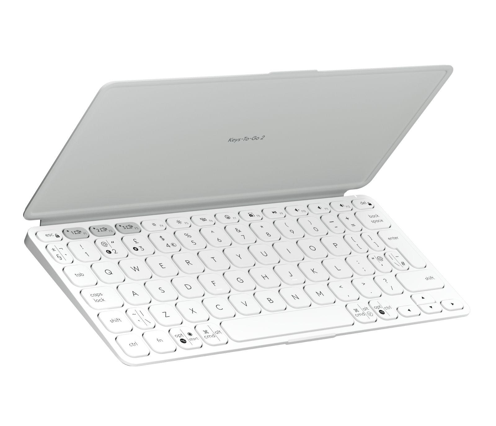 Teclado LOGITECH Keys-To-Go 2 (Estados Unidos - Teclas tesoura - Mini - Cinzento-claro) — miniatura 4