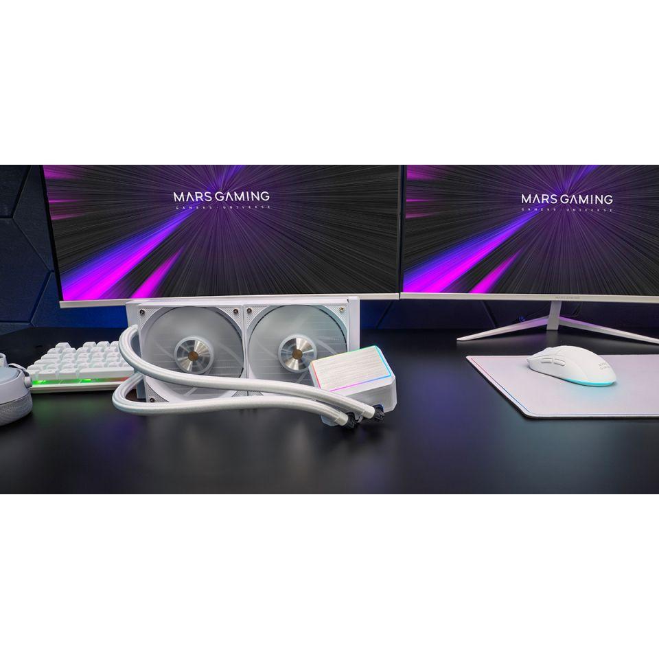Sistema de Refrigeração Líquida MARS GAMING MLPROII240W (12 cm - 2000 RPM - Multi - Branco) — miniatura 2