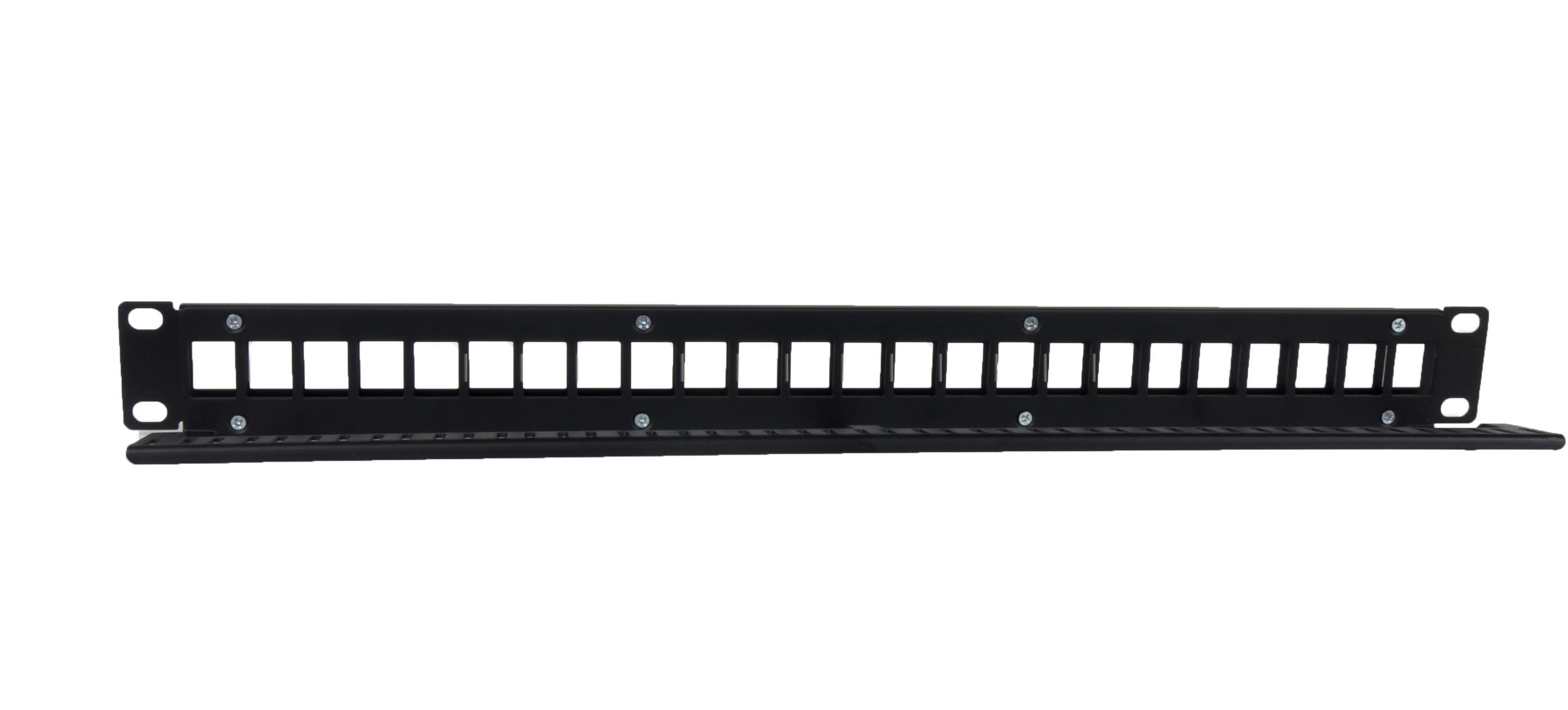 Painel Frontal de Bastidor PHASAK PA 3424 (19" - 24 Conectores - 1U - Preto)