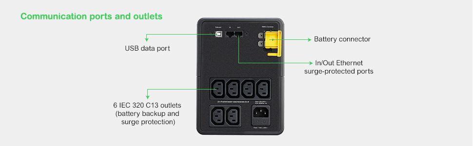 UPS APC BX1200MI (Cabo de alimentação de entrada - Acoplador IEC C13 - Preto), miniatura 13