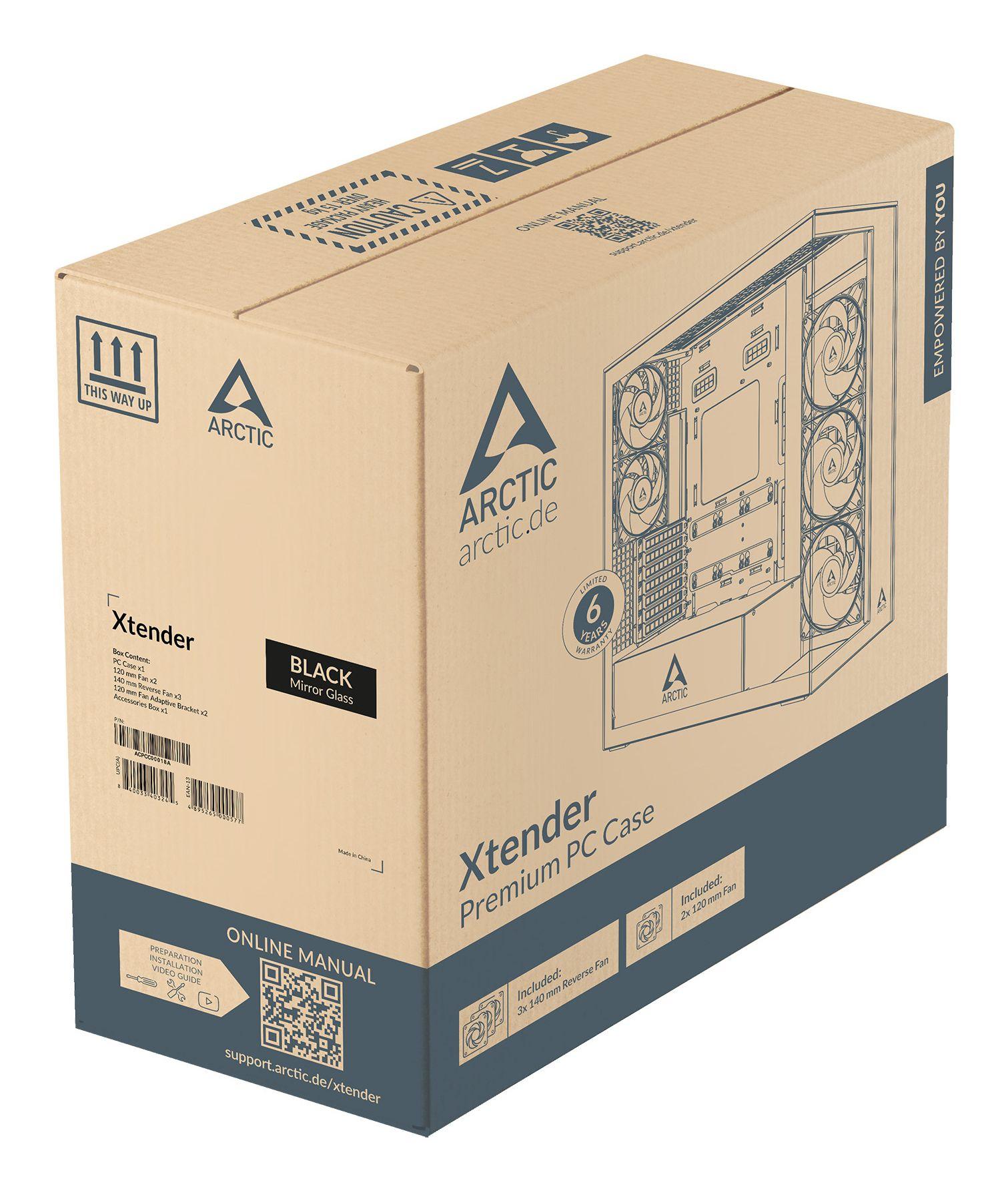 Caixa PC ARCTIC Xtender VG (E-ATX - Midi Tower - Metal, Vidro temperado - Preto Espelhado) — miniatura 13