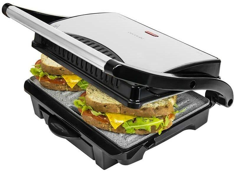 Grelhador de Contacto CECOTEC Rock'nGrill 1000 (Altura 10 cm - Preto e Inox), miniatura 2
