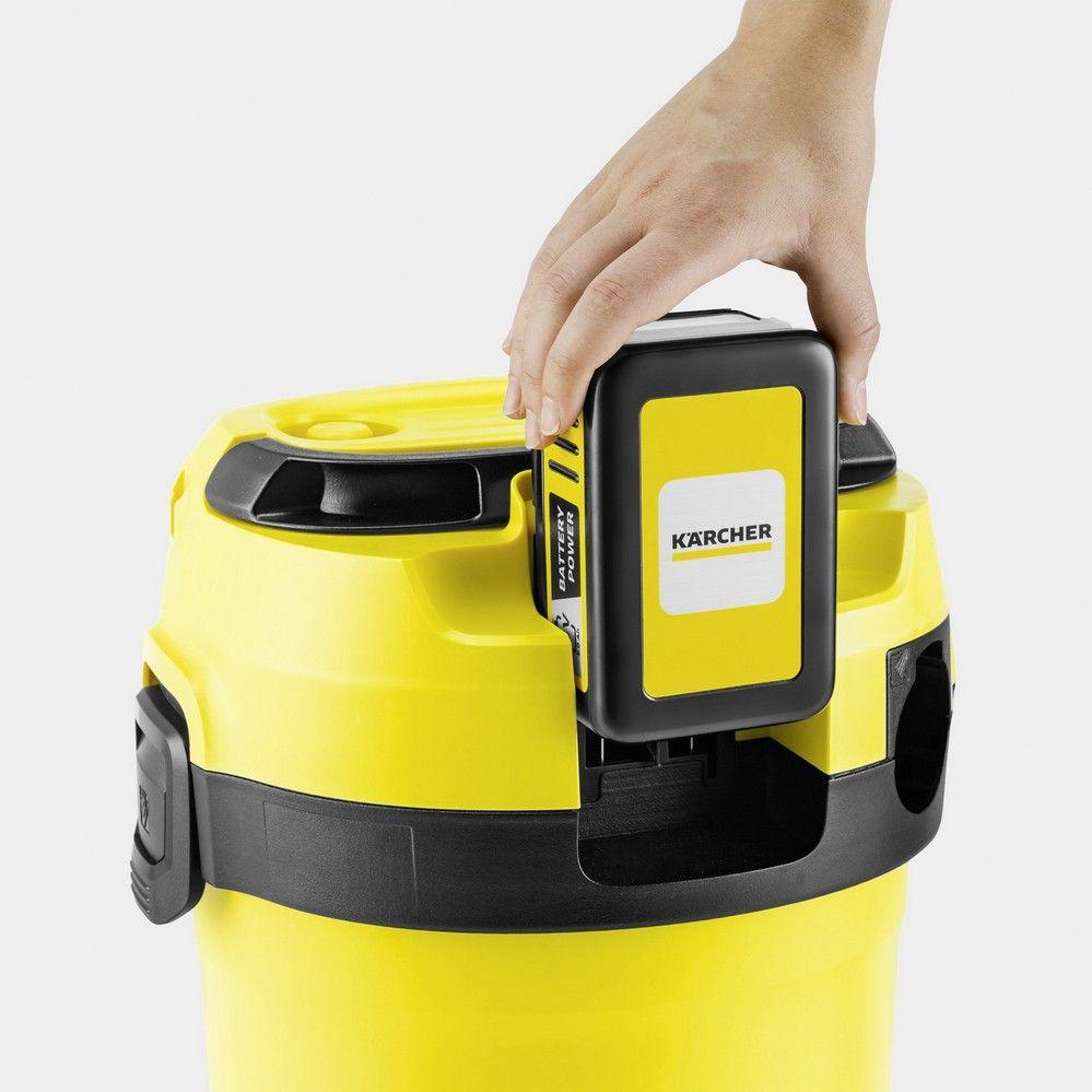 Aspirador de Tambor KÄRCHER WD 3-18 V-17/20 (Altura 49,2 cm - 17 L - Tapete, piso duro - Preto/Amarelo), miniatura 4