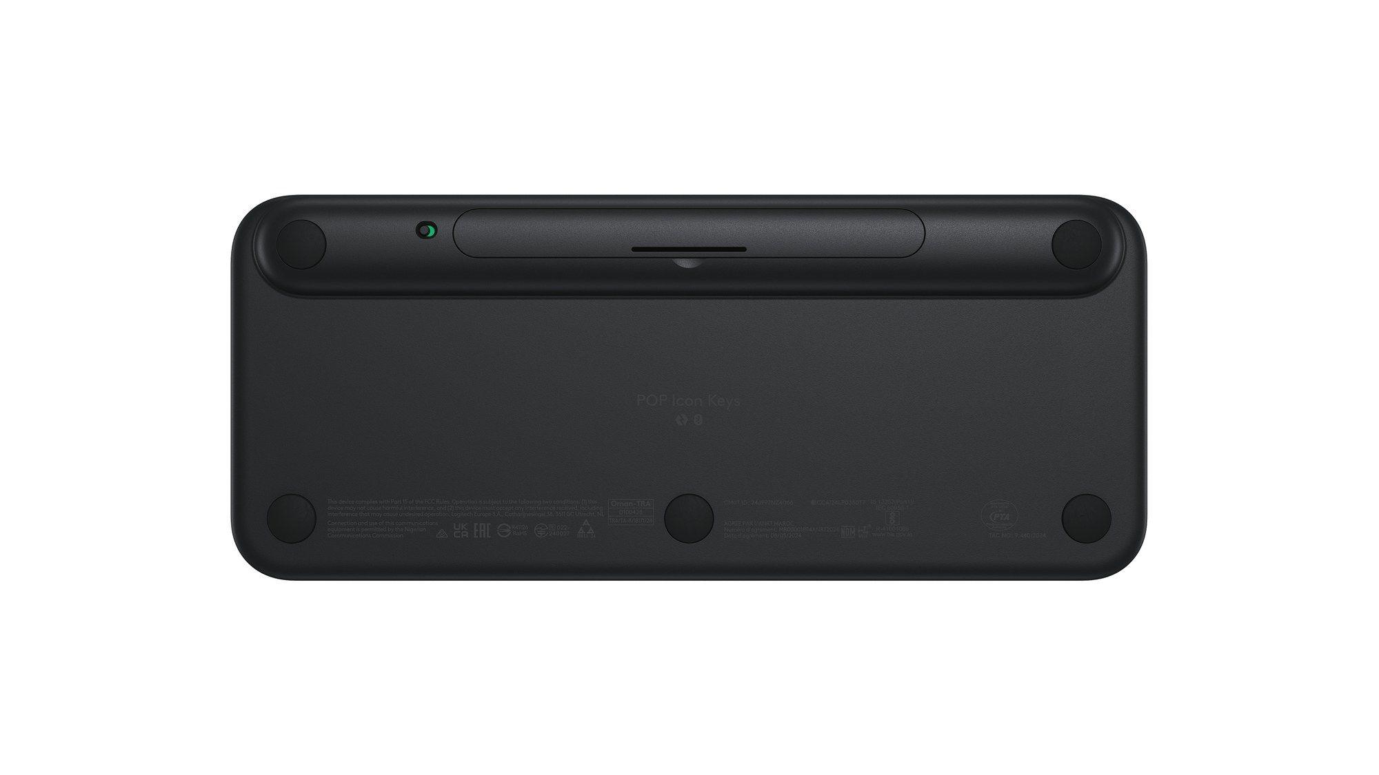 Teclado LOGITECH POP Icon Keys (Nórdico - Teclas tesoura - Mini - Grafite)