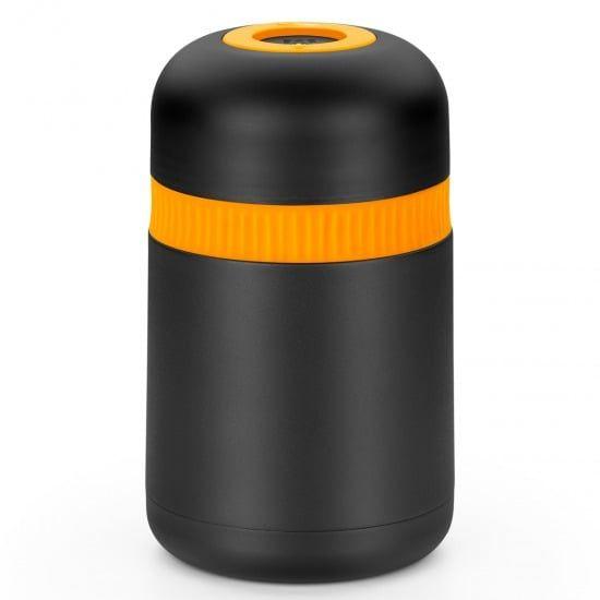 Termo para Alimentos BRA Efficient Sólido 1000GR (Aço inoxidável 18/10 - Preto/Laranja)
