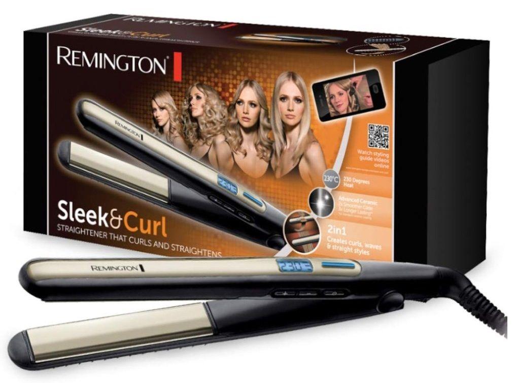 Alisador de Cabelo REMINGTON Sleek&Curl S6500 (Cerâmica - Preto), miniatura 2