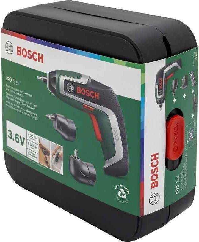Aparafusadora BOSCH IXO 7 Set (3,6 V - Bateria - Preto e Verde)