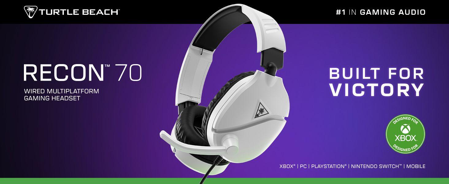 Headset Gaming TURTLE BEACH Recon 70 XB (Binaural - Com fios - Circum-aural - Branco) — miniatura 11