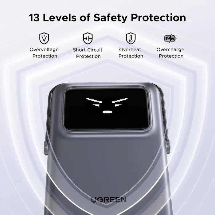 Powerbank UGREEN PB571 UNO Magnetic (5000 mAh - USB Type-C - Cinza), miniatura 5
