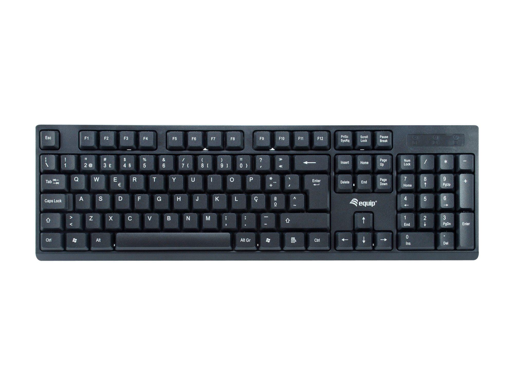 Conjunto Teclado e Rato Sem Fios EQUIP 245222 (Português - Tamanho completo - RF Wireless - Preto) — miniatura 2