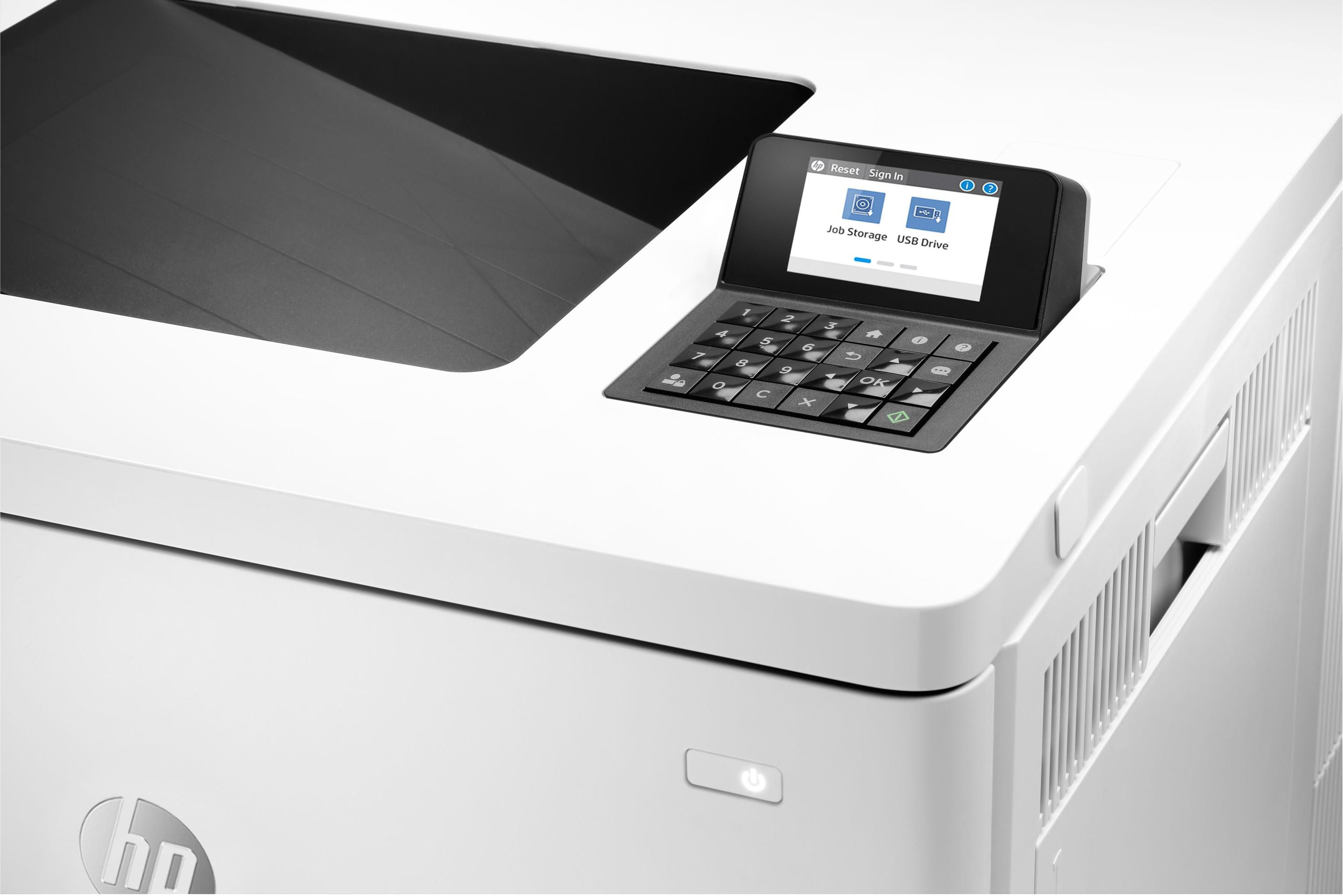 Impressora Laser a Cores HP Color LaserJet Enterprise M554dn (A4 - Impressão a cores - 650 folhas - Branco) — miniatura 5