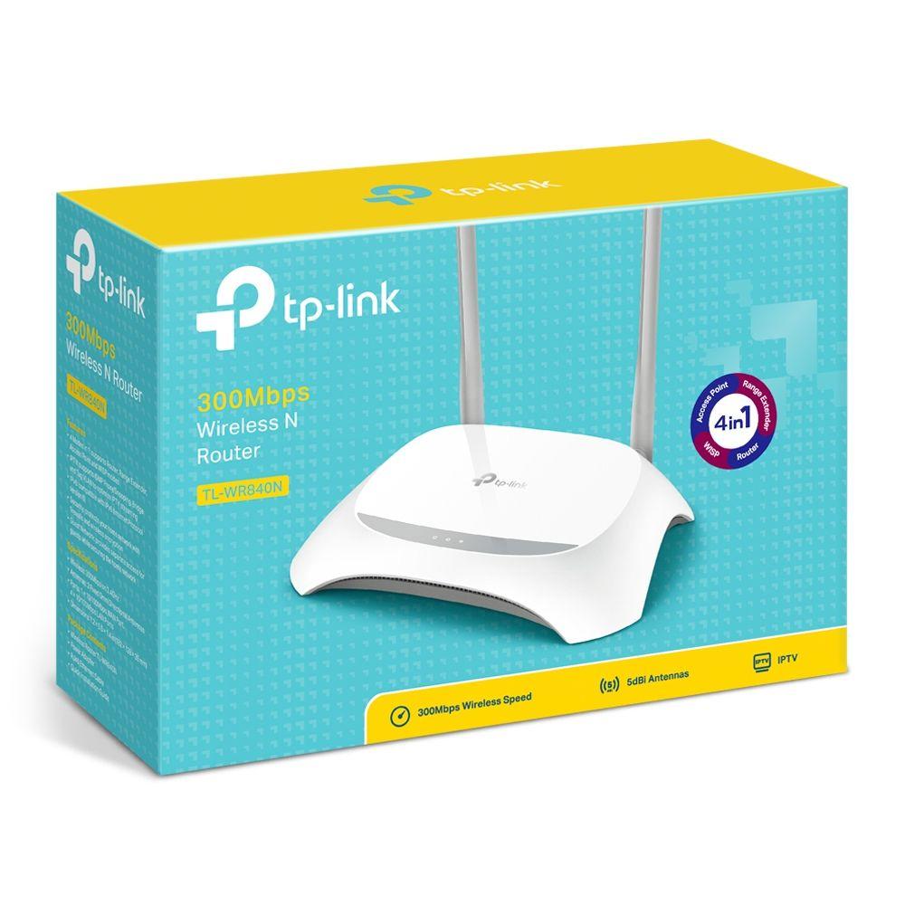 Router TP-LINK TL-WR840N (Wi-Fi 4 - 300 Mbit/s - Banda única - Cinzento e Branco) — miniatura 4