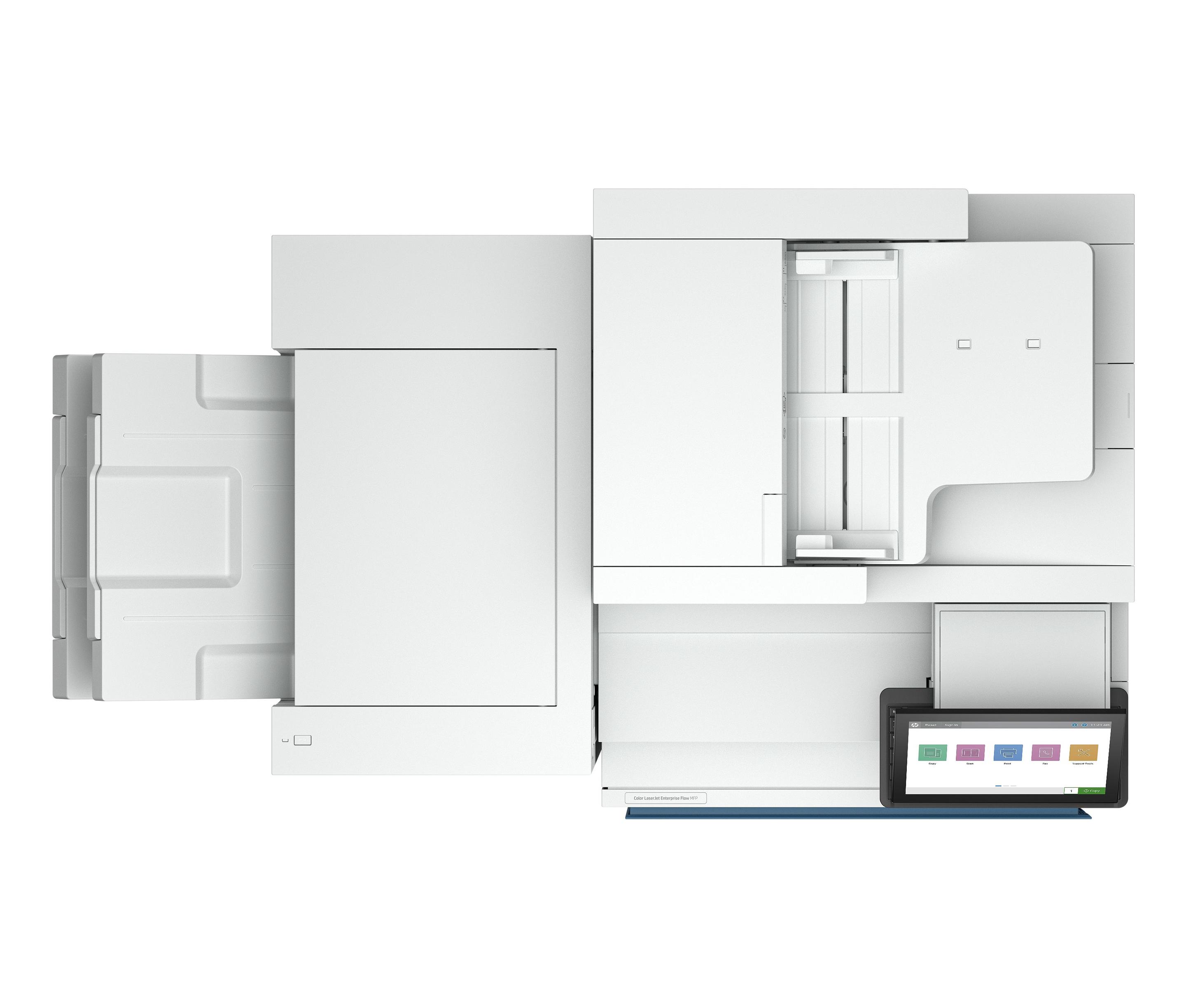 Impressora Multifunções HP LaserJet Enterprise Flow MFP 8801z+ (A3 - Impressão a cores - 2180 folhas - Azul e Branco), miniatura 7
