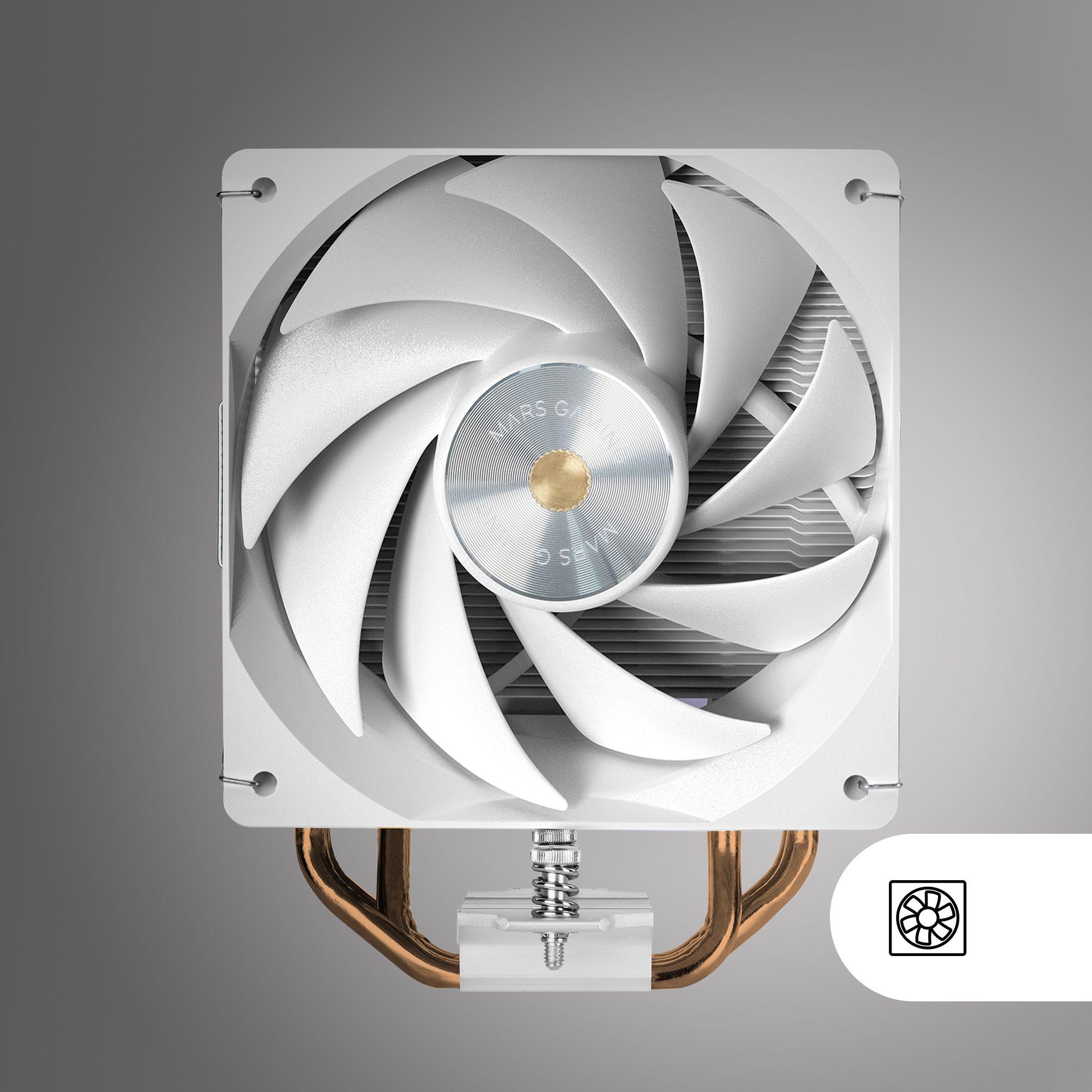 Cooler CPU MARS GAMING MCPU-X4W (12 cm - 1 ventoinha - 2000 RPM - Branco) — miniatura 7