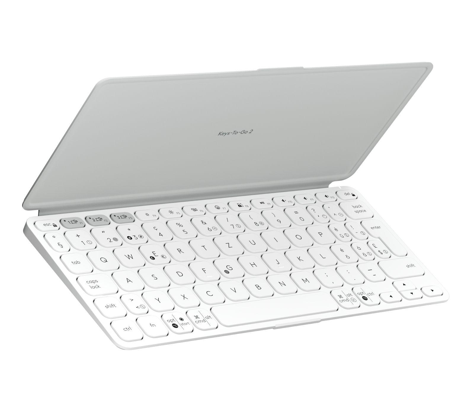 Teclado LOGITECH Keys-To-Go 2 (Suíço - Teclas tesoura - Mini - Branco) — miniatura 2
