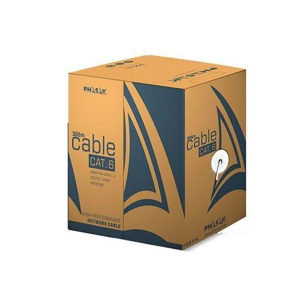 Bobina de Cabo de Rede PHASAK PHR 6312 (305 m - Cat6 - Cinza)