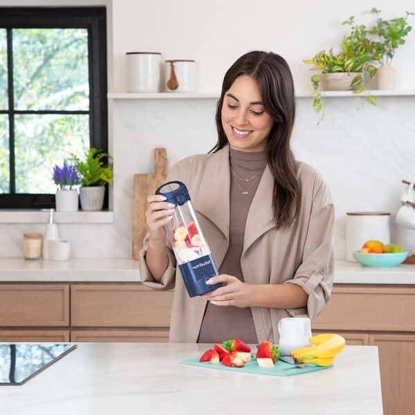 Liquidificadora Desportiva NUTRIBULLET NBP003NBL (Liquidificadora desportiva - 0,475 l - Bateria - Azul-marinho), miniatura 2