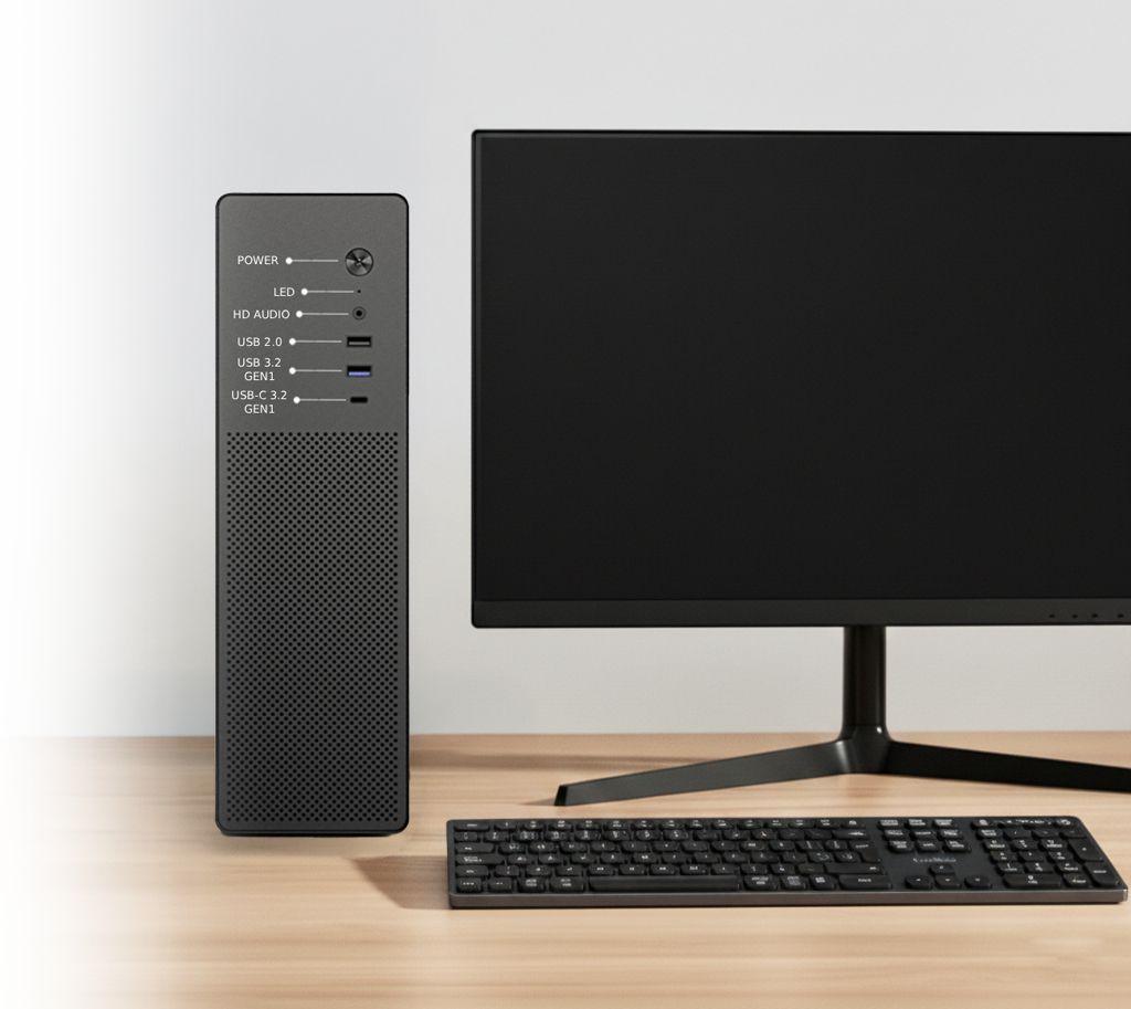 Caixa de Computador COOLBOX T100 Slim (Micro ATX, Mini-ITX - Low Profile - Metal - Preto) — miniatura 5