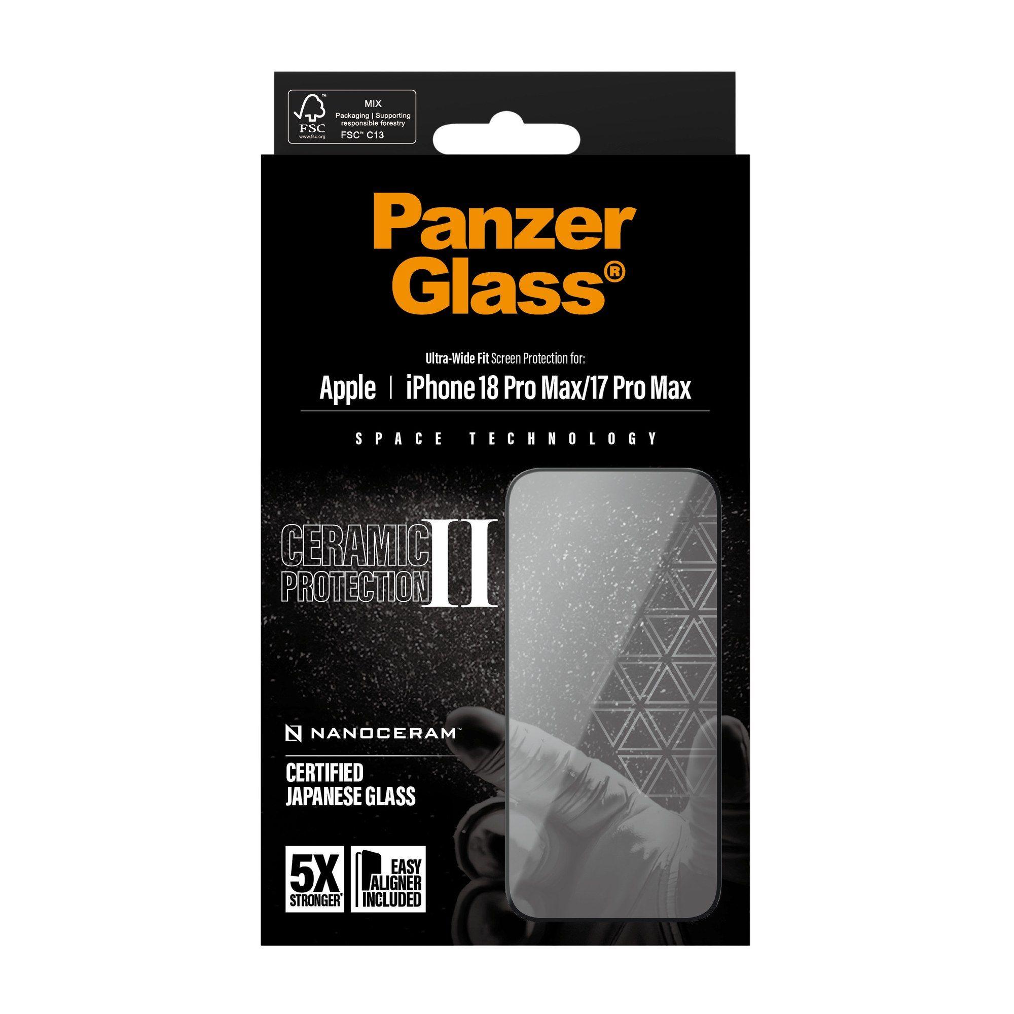 Película de Proteção de Ecrã PANZERGLASS Ceramic II iPhone 17 Pro Max UWF (Apple - Transparente) — miniatura 3