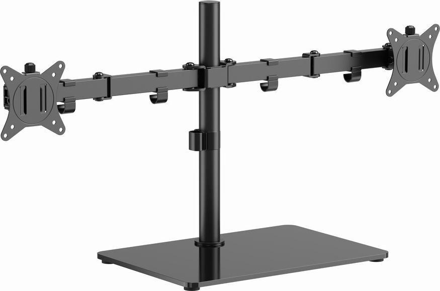 Suporte de Monitor Duplo GEMBIRD MS-D2ST-01 (75 x 75 mm a 100 x 100 mm - 100 x 100 mm - 75 x 75 mm - Preto)