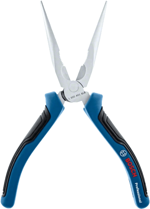 Alicate de Bico Redondo BOSCH Professional 1600A01TH8 (Aço cromo-vanádio - Azul)
