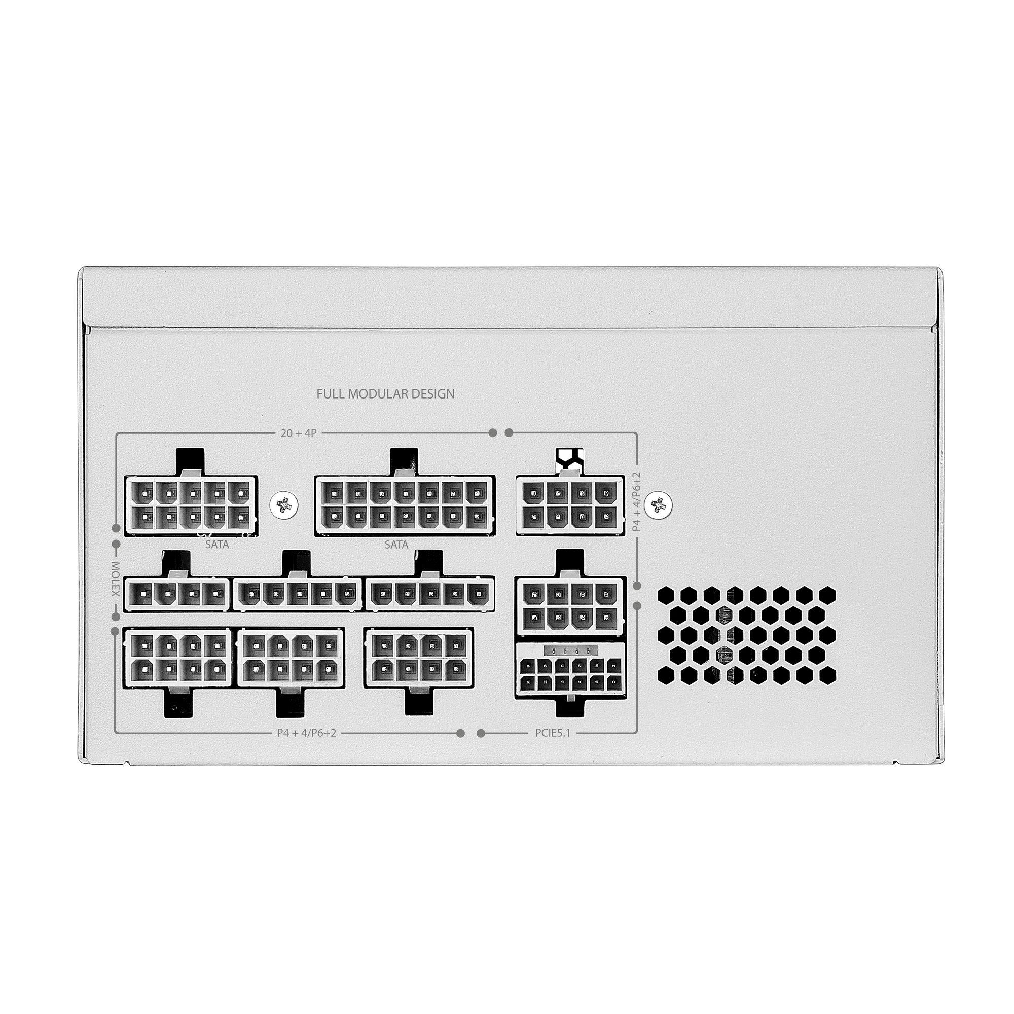 Fonte de Alimentação MARS GAMING MPT1000W (ATX - 1000 W - 80 Plus Platinum - Branco), miniatura 5