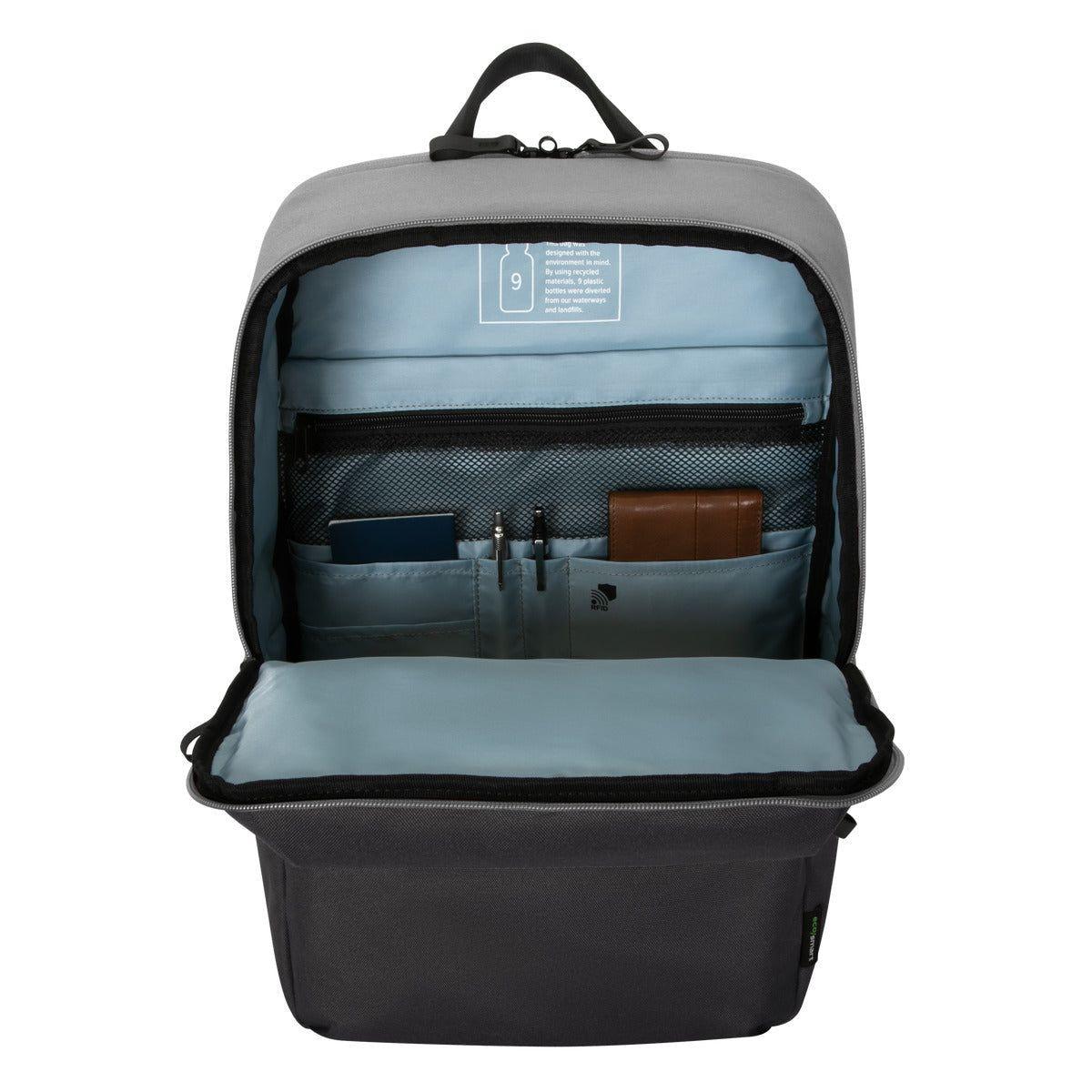 Mochila TARGUS Sagano EcoSmart Travel (15,6" - 22 L - 39,6 cm - Preto e Cinzento), miniatura 19