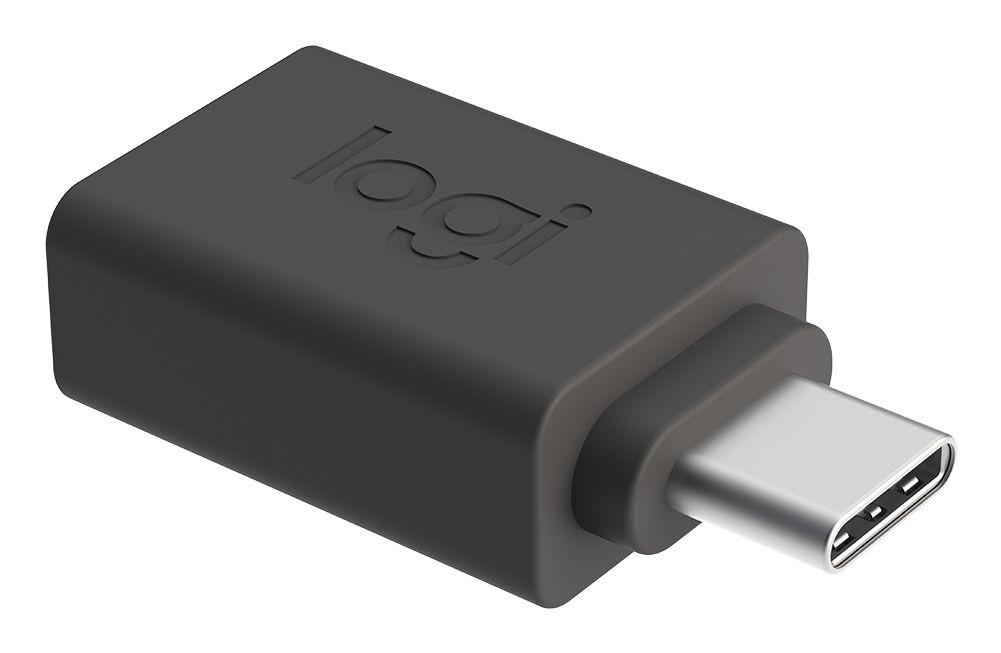 Adaptador USB-C para USB-A LOGITECH 956-000005 (USB A - USB C - Grafite), miniatura 2
