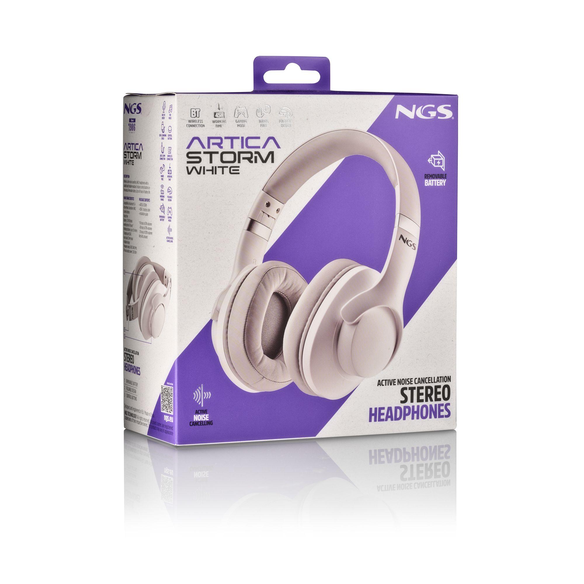 Auscultadores NGS Arctica Storm ARTICASTORMWHITE (Binaural - Com fios e sem fios - Circum-aural - Branco), miniatura 5
