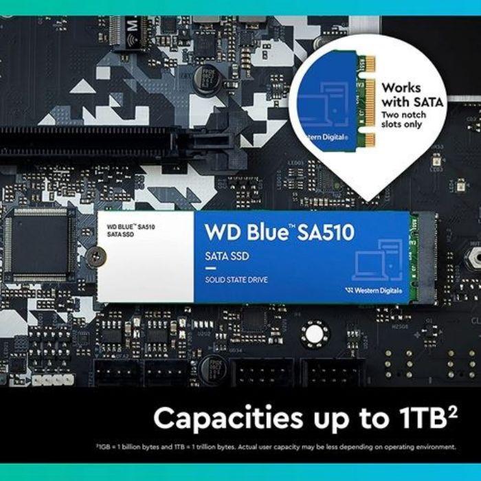SSD M.2 WESTERN DIGITAL Blue SA510 (1 TB - M.2 2280 - SATA 6.0 Gb/s) — miniatura 3