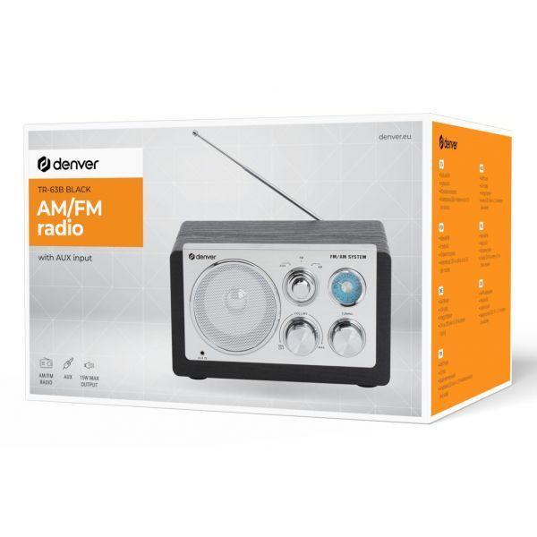 Rádio Portátil DENVER TR-63B (40" - 1,5 W - Preto), miniatura 4