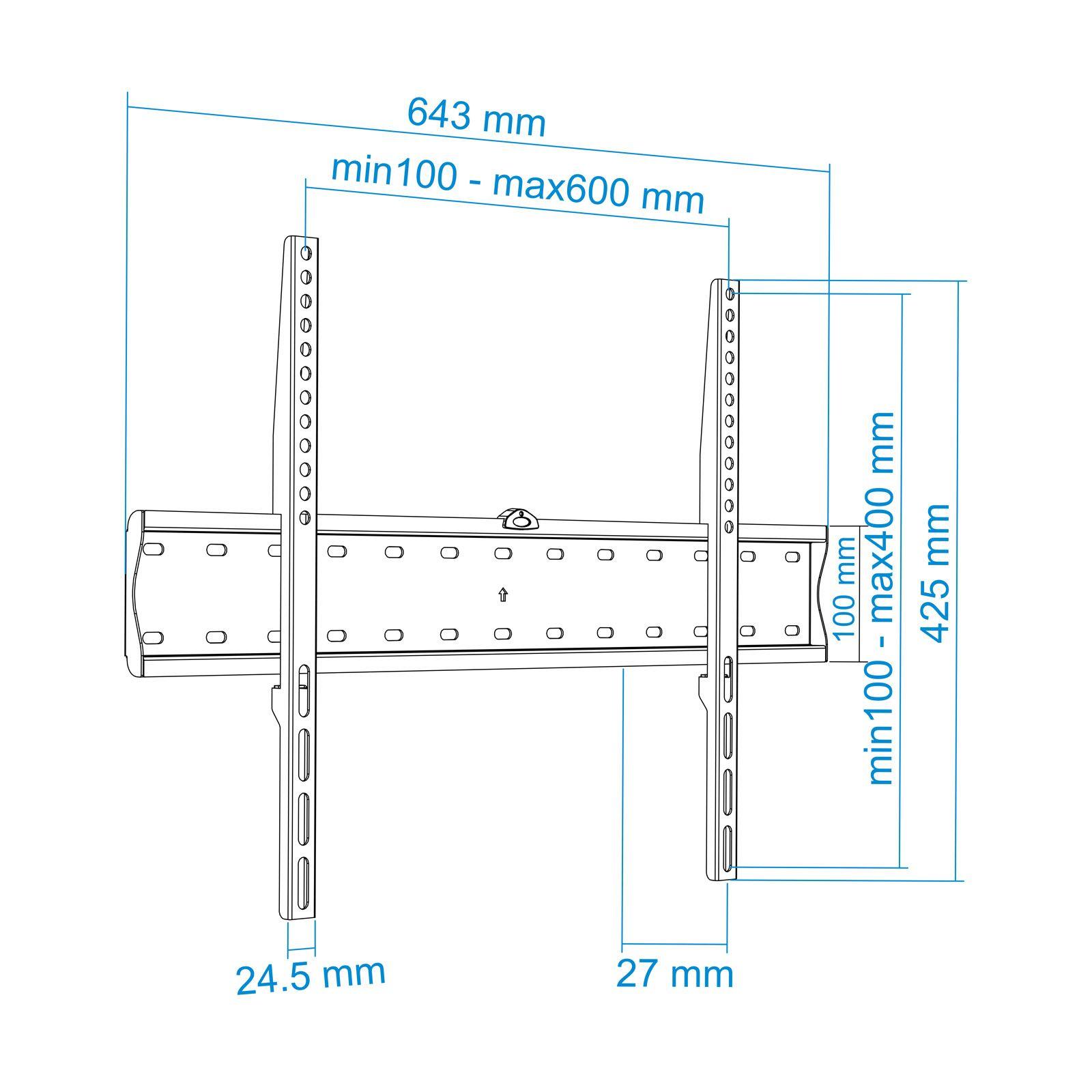 Suporte de Parede TV Fixo TOOQ LP4170F-B (37-70" - VESA 600x400 mm - Preto), miniatura 8