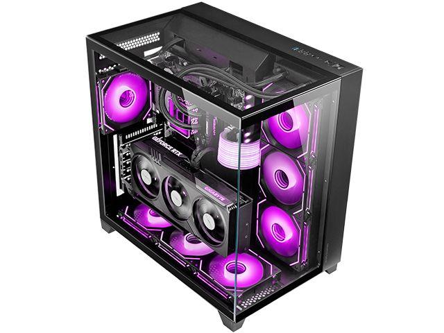 Caixa de Computador MARS GAMING MC-3C (ATX, Micro ATX, Mini-ITX - Midi Tower - SGCC, vidro temperado - Preto) — miniatura 2
