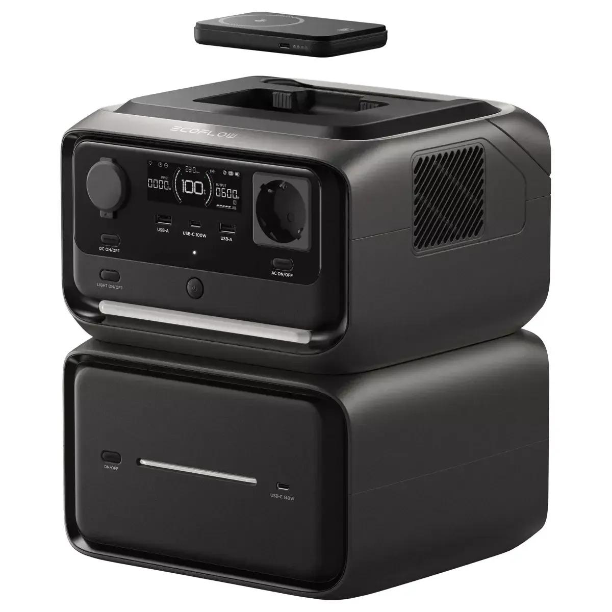 Estação de Energia Portátil ECOFLOW RIVER 3 Max Plus Wireless (858Wh - 600W) — miniatura 2